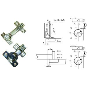 Hinges Concealed  BRCH001 BRN